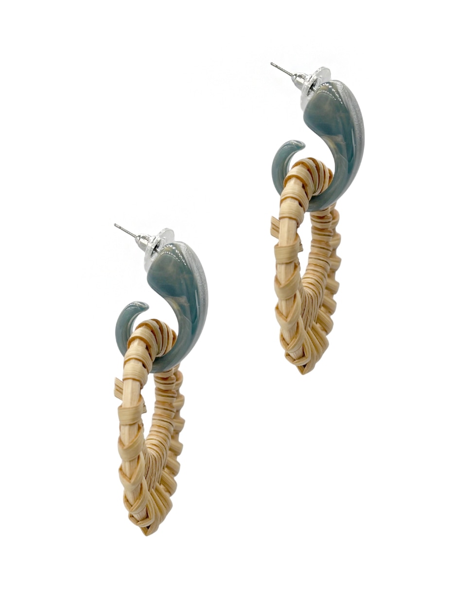 Aretes circulares con acabado texturizado 3