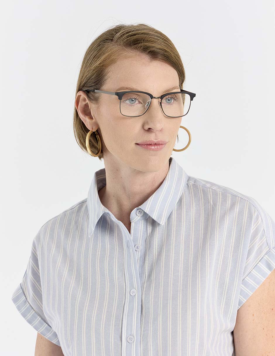 Lentes de lectura Fgr Perkins Blk para mujer 6