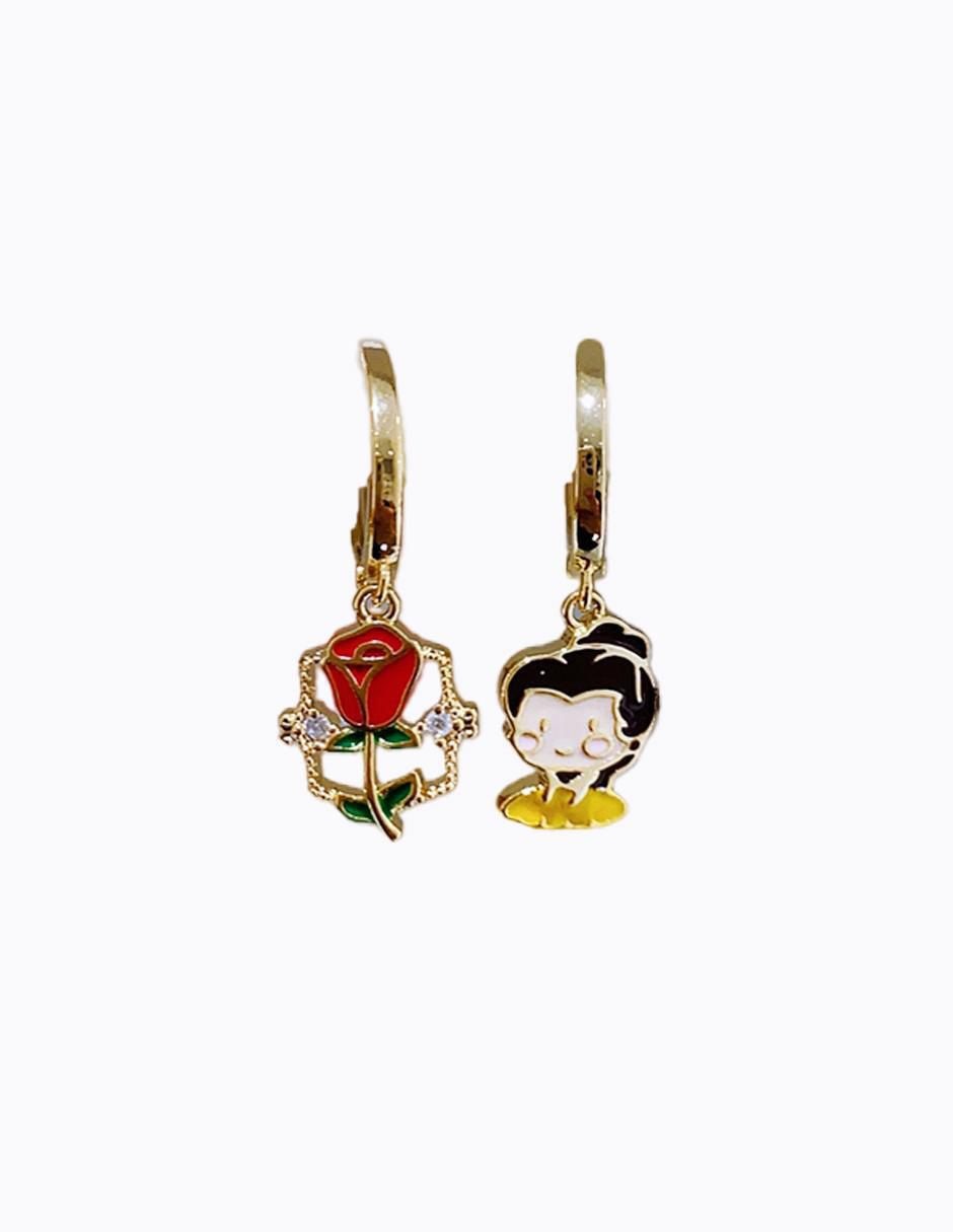 Set de aretes Bella, Din Don y Lumière de oro laminado 9 k con acabado pulido 3