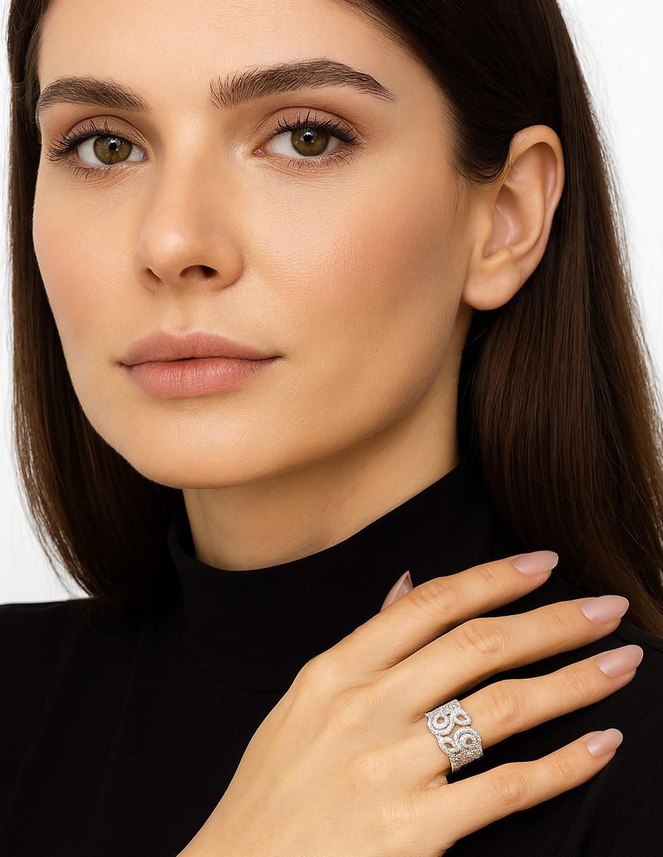 Anillo 14 k de oro amarillo circonita pulido