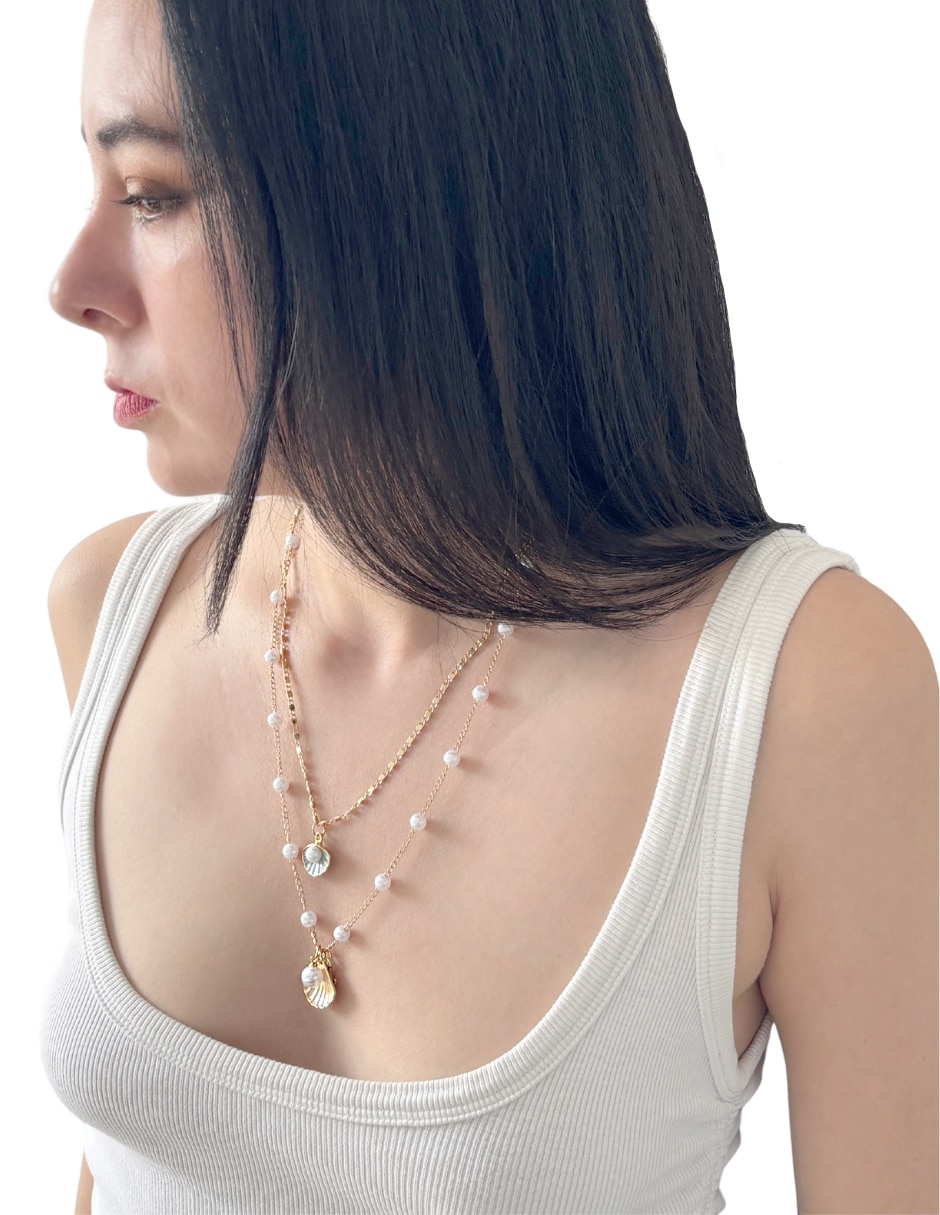 Set collar de concha 6