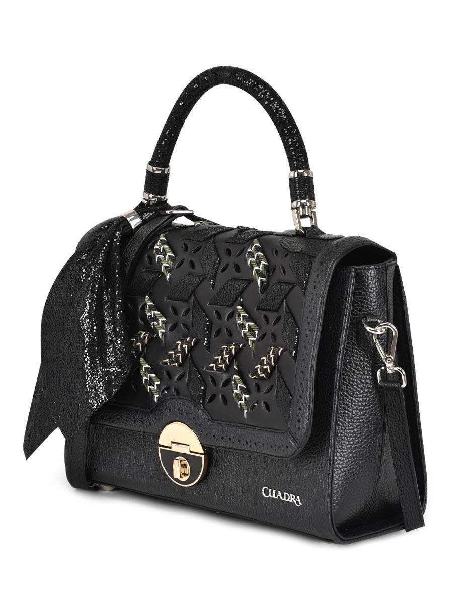 Bolsa satchel de piel para mujer
