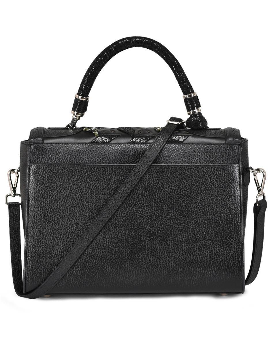 Bolsa satchel de piel para mujer