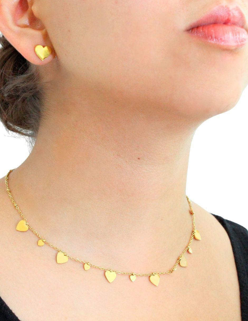 Aretes y collar de corazón