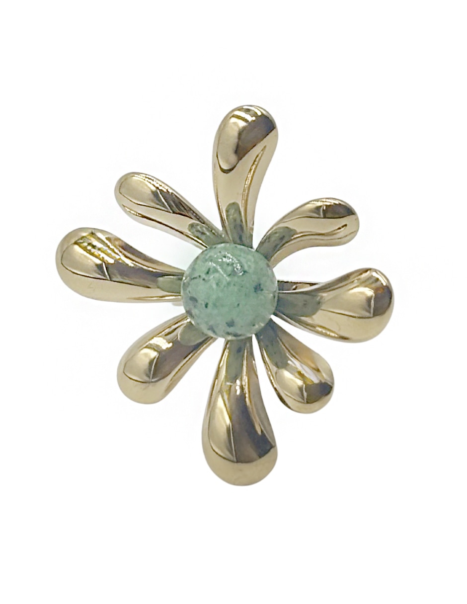 Anillo de flor Map acabado liso