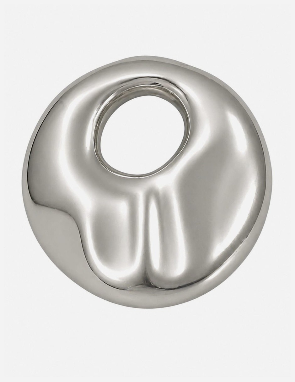 Broche Map de metal ovalada