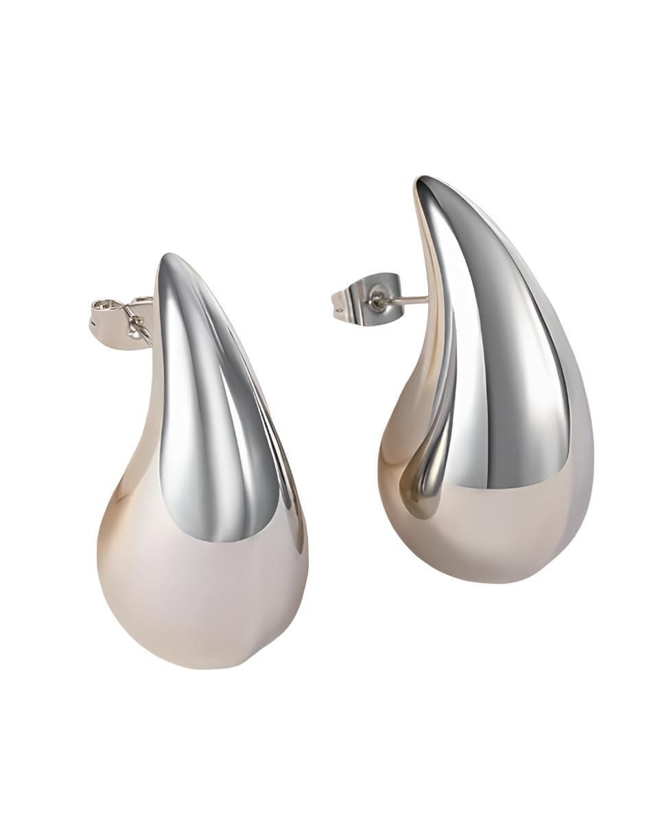 Aretes de gota con acabado pulido 2