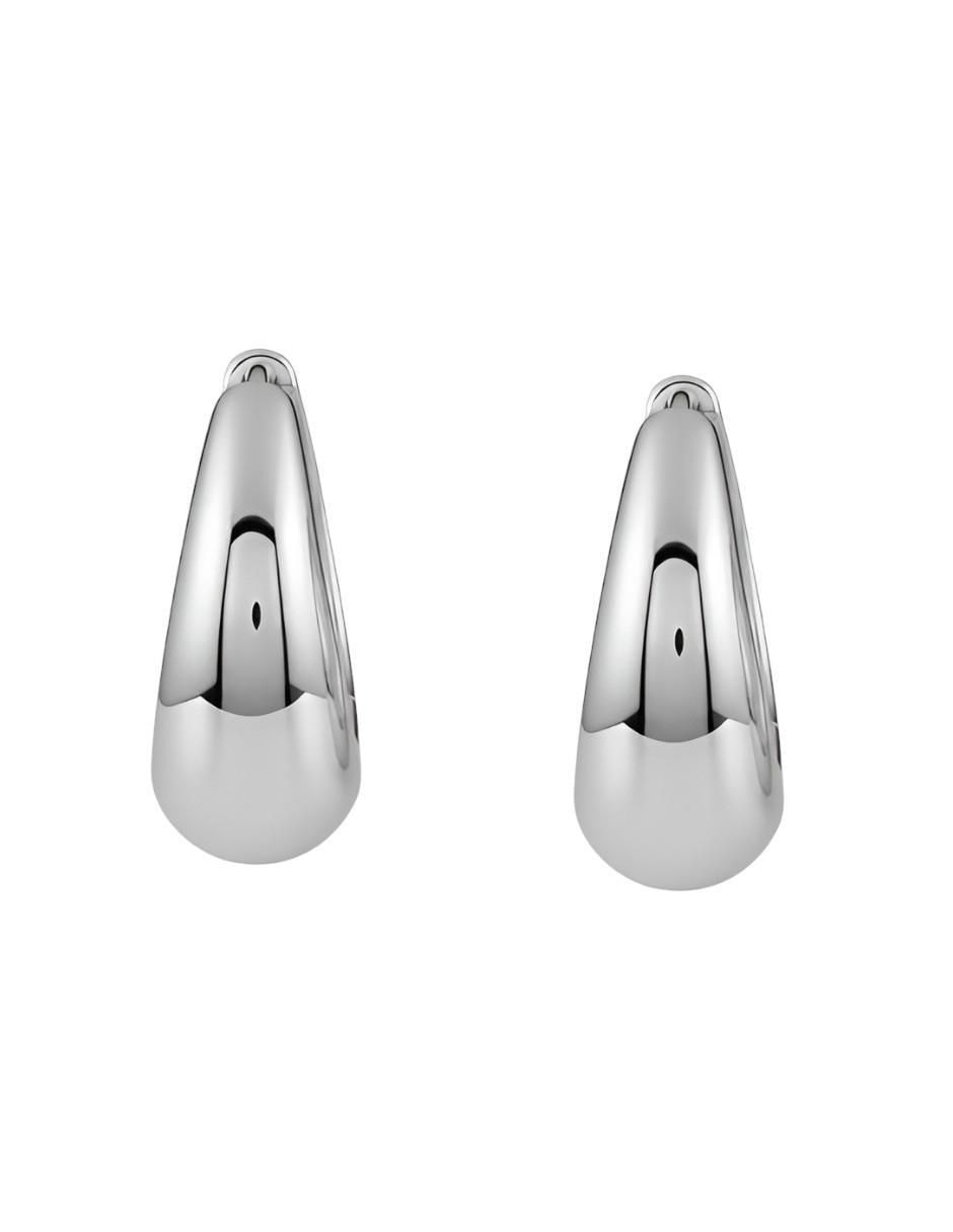 Set de aretes redondos con acabado pulido 2
