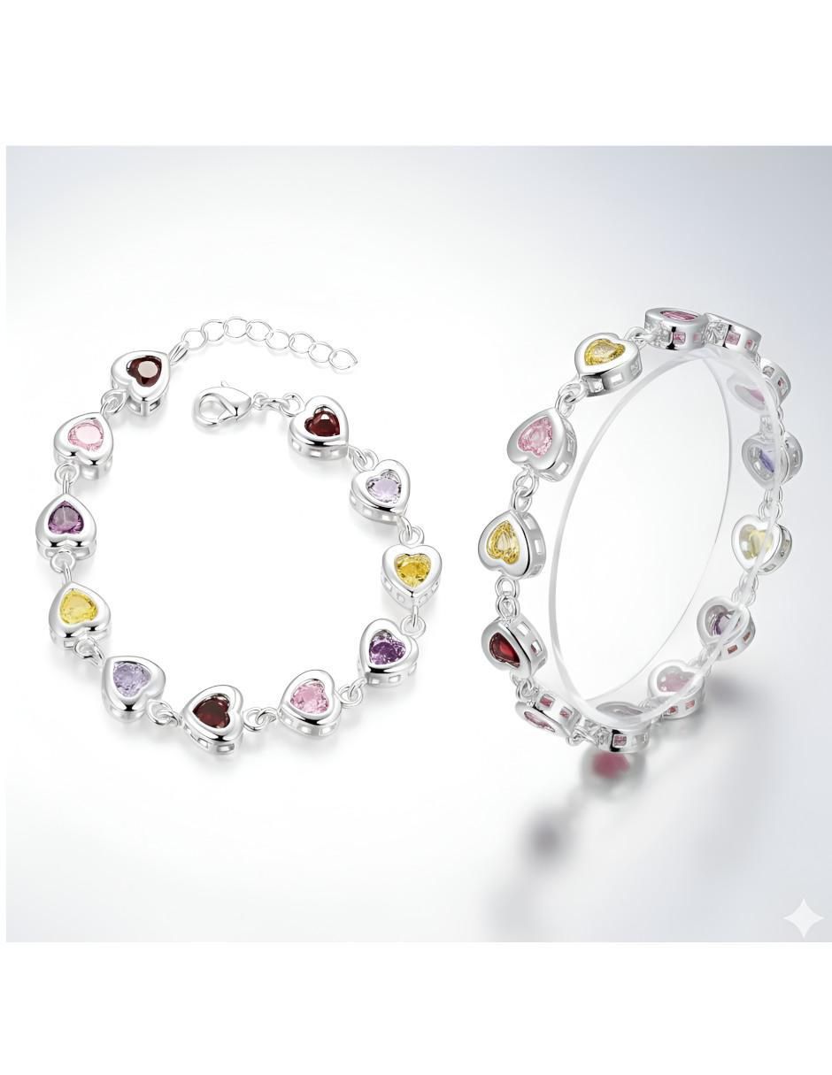 Pulsera con cristal acabado brillante 3
