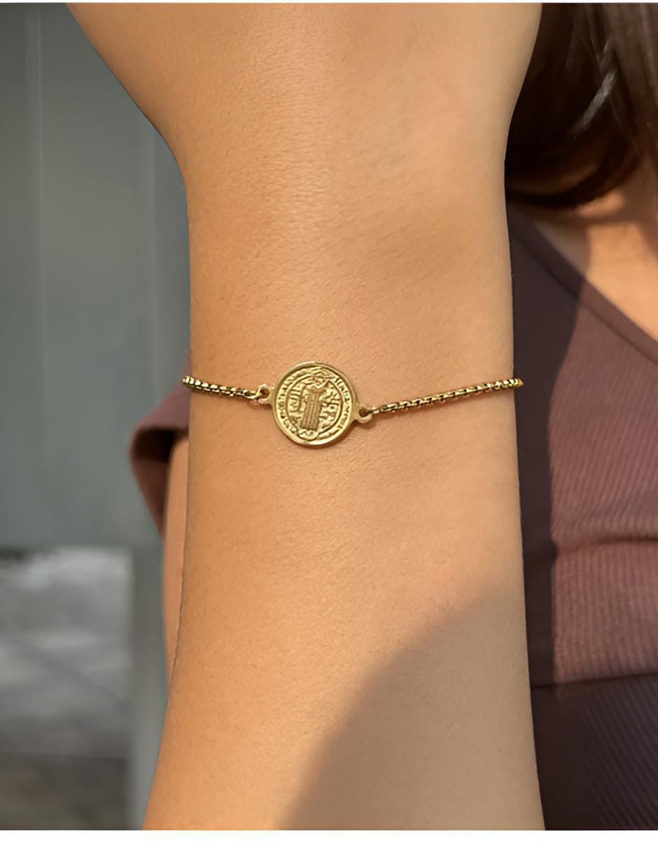 Pulsera 14 K acabado chapa de oro 3