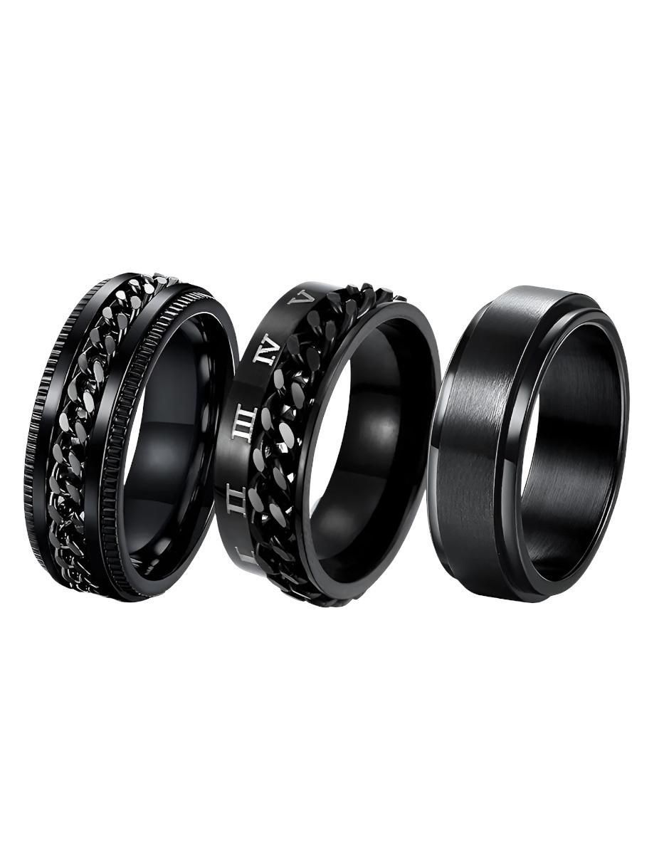 Set anillo redondo liso