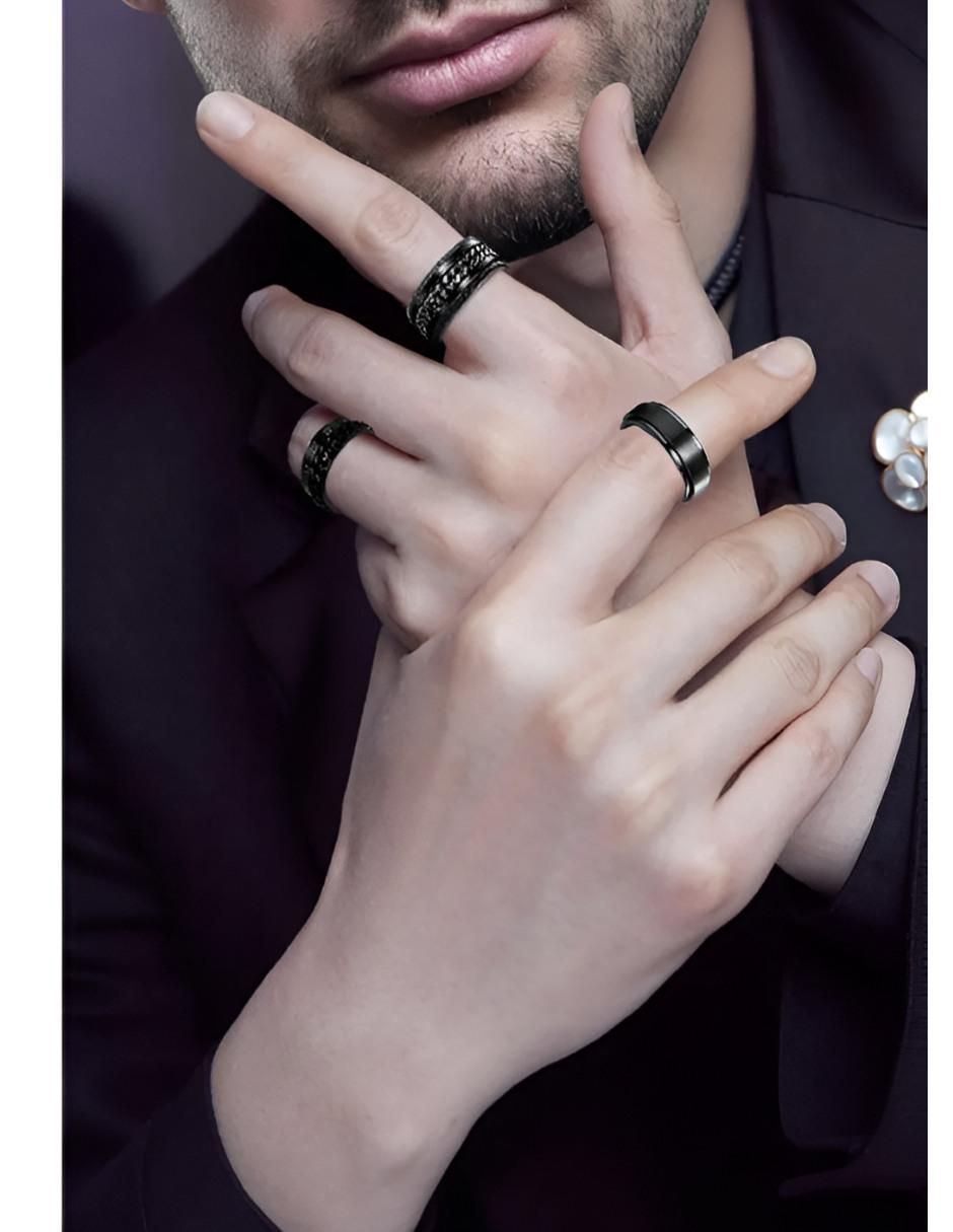 Set anillo redondo liso 2