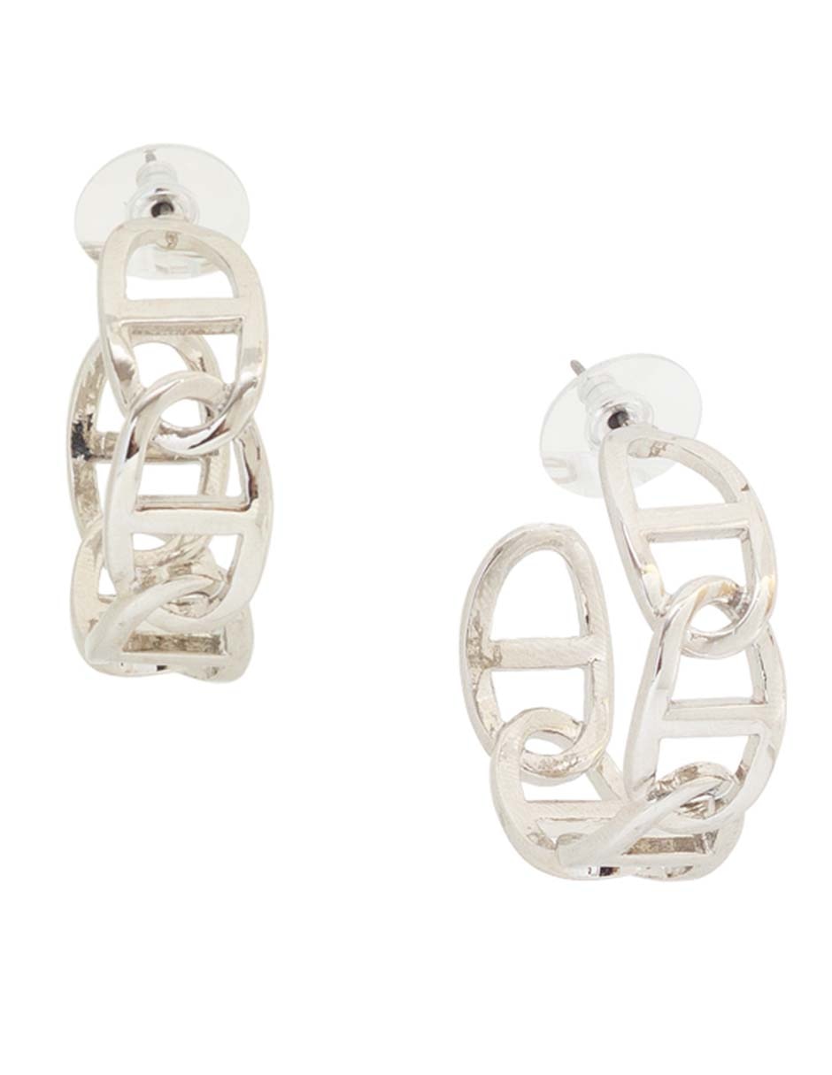 Aretes de aro con acabado brillante 3