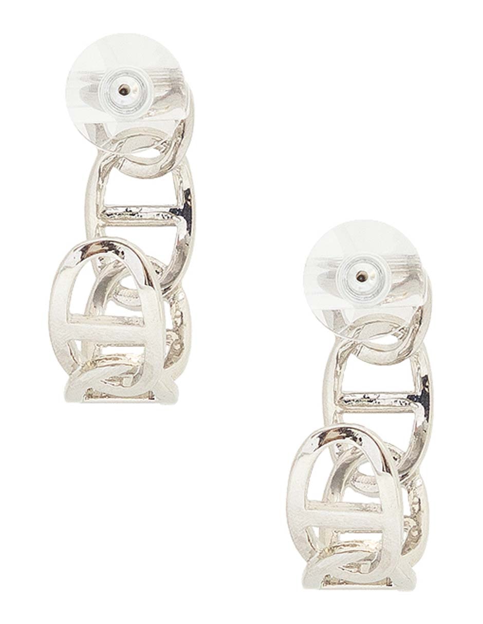 Aretes de aro con acabado brillante 4