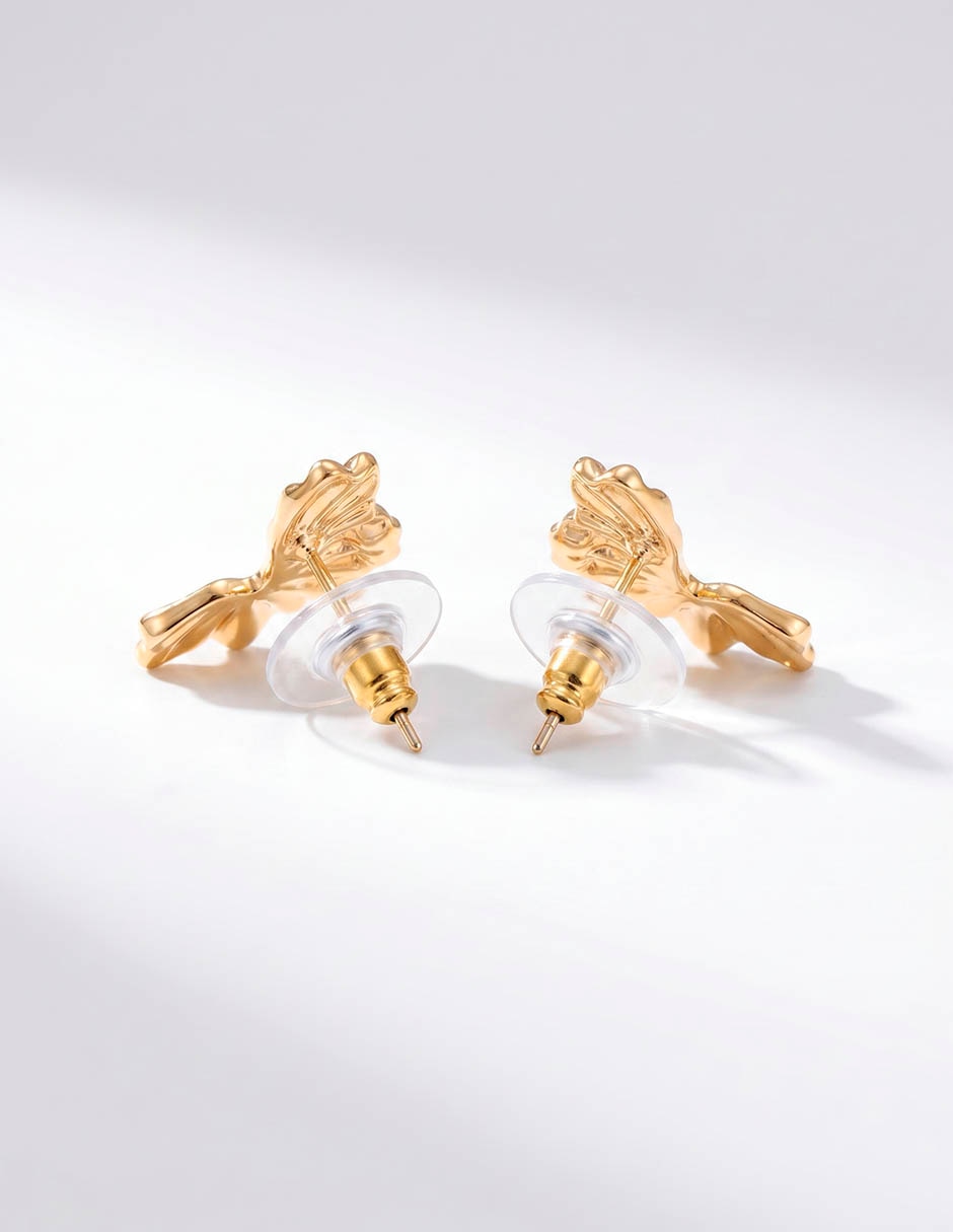 Aretes cortoss con acabado texturizado 3