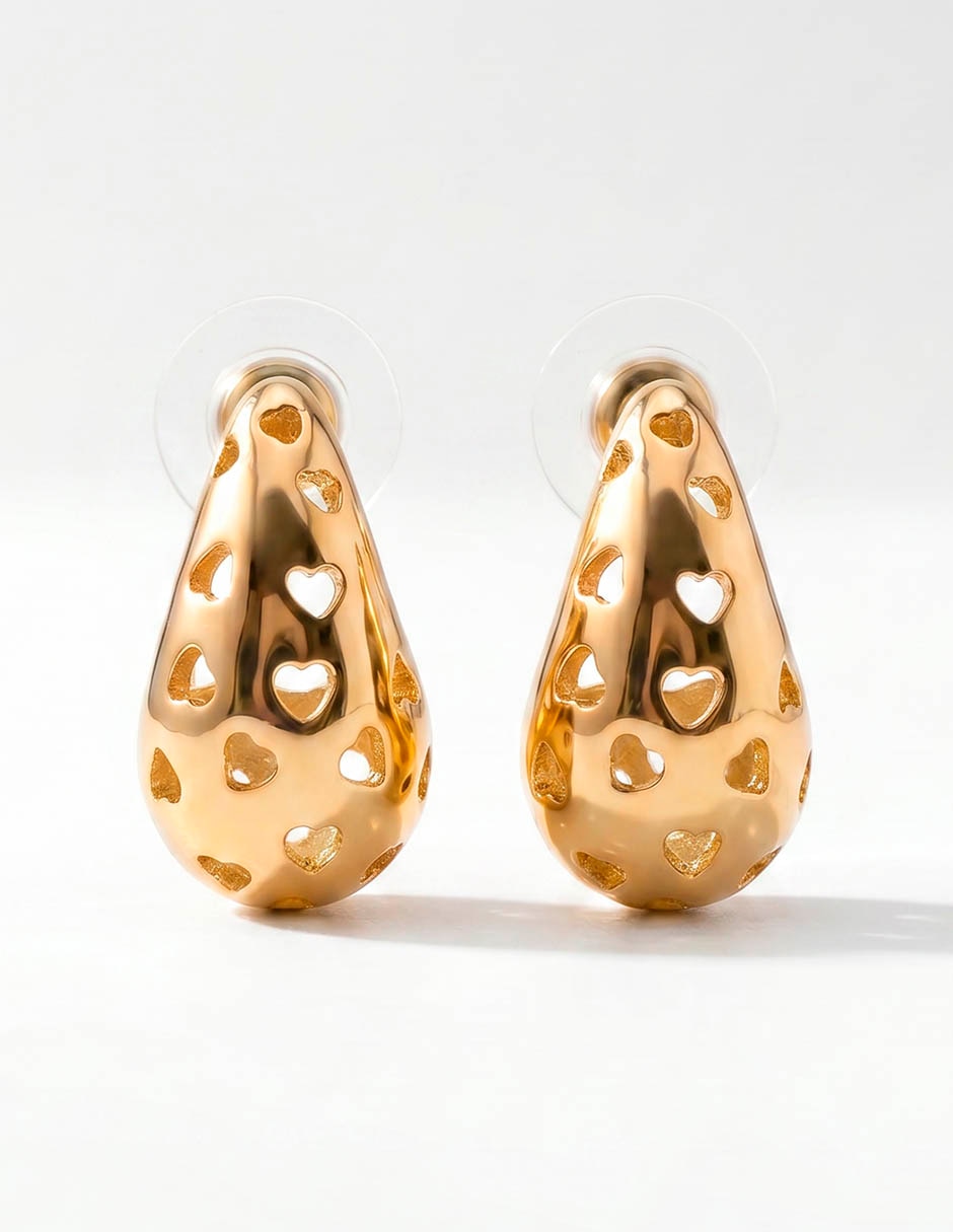 Aretes cortoss de gota con acabado brillante 1
