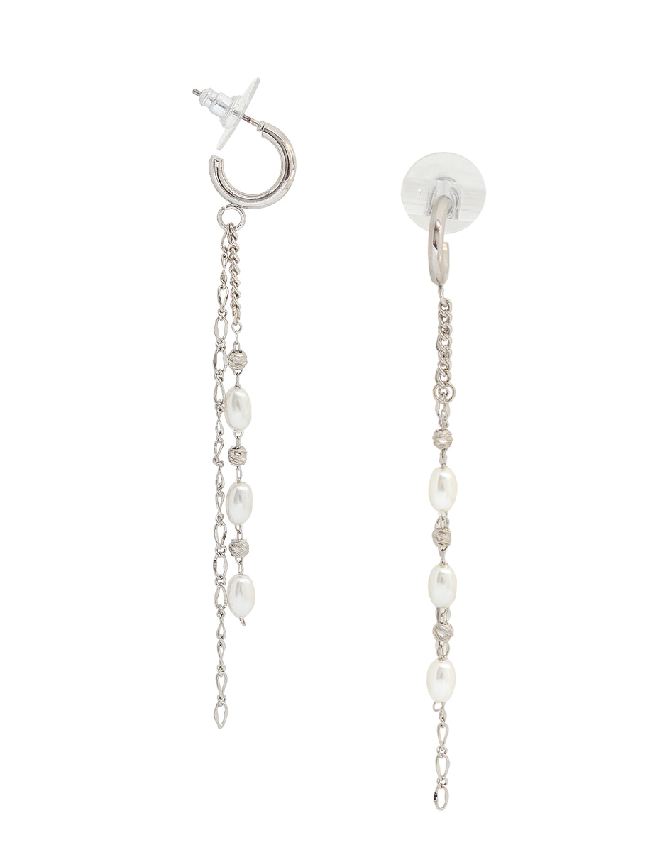 Aretes ovalados con acabado lustre perla 4