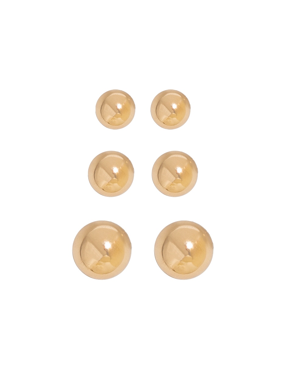 Set de aretes con acabado lustre