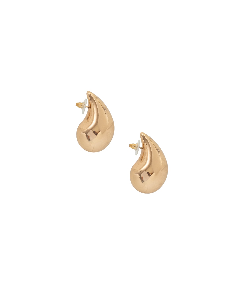 Aretes de gota con acabado brillante 2
