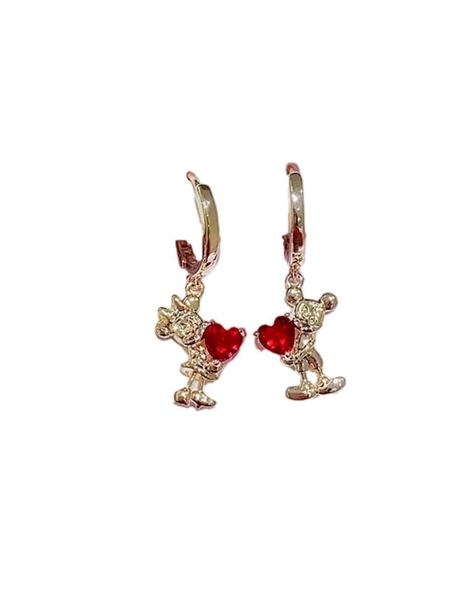 Set de aretes de oro laminado 10 K con acabado pulido 2