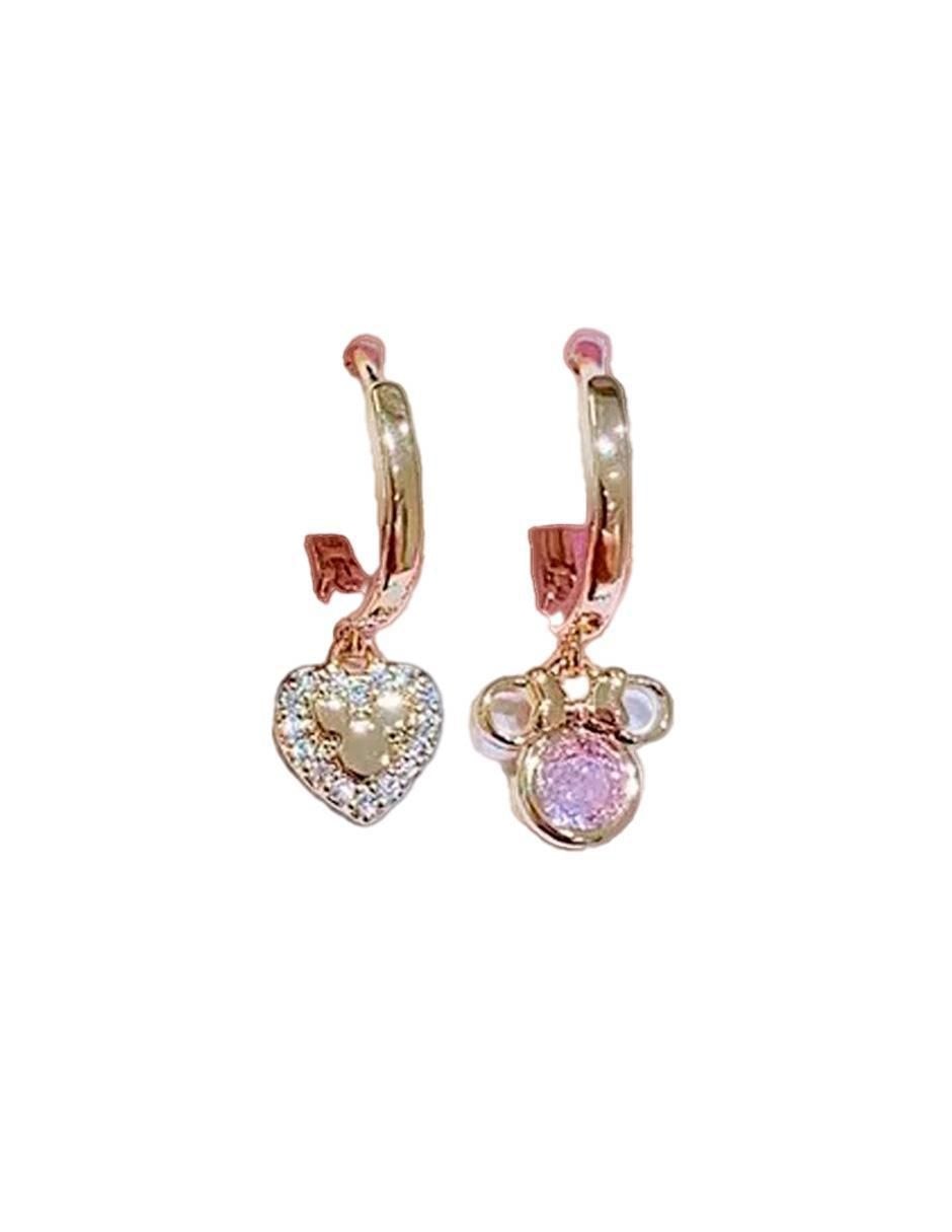 Set de aretes de oro laminado 10 K con acabado pulido 3