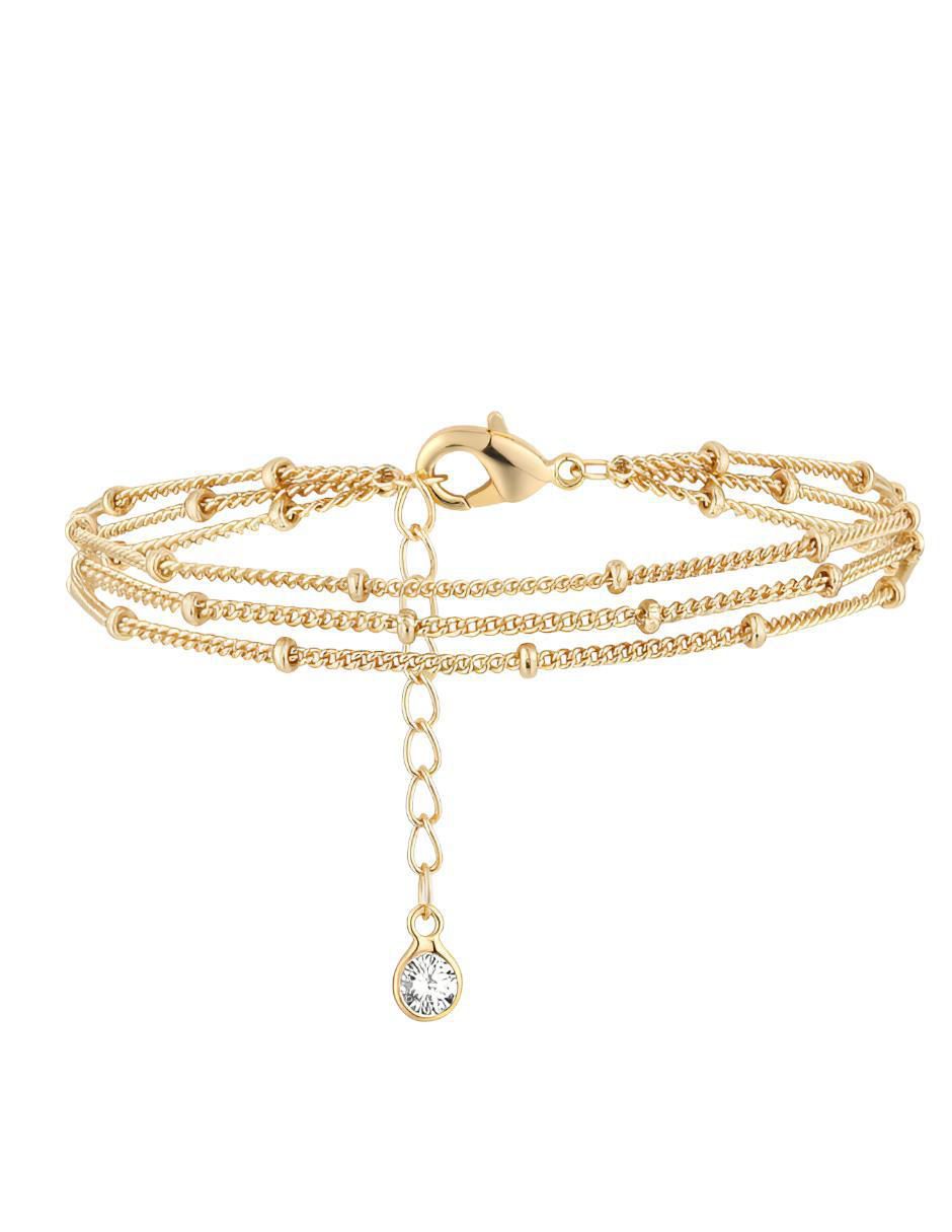 Pulsera acabado baño de oro 14 K