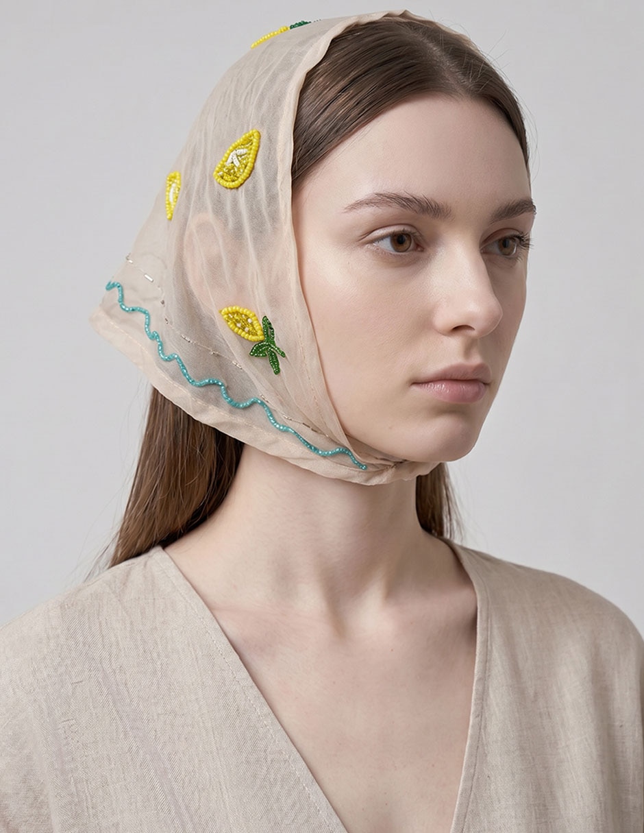 Mascada con estampado floral para mujer 1