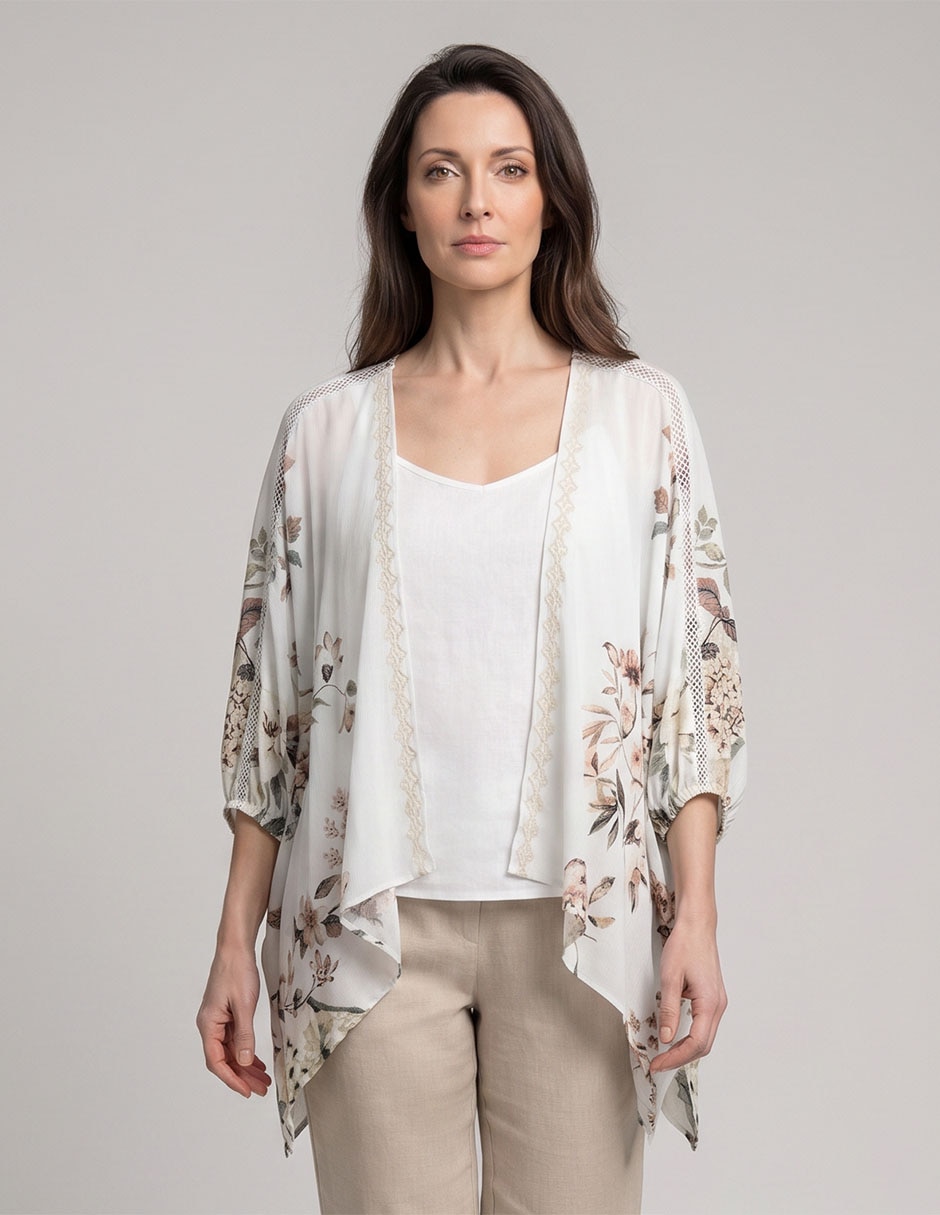 KIMONO PL4612604 SINTÉTIC, BLANCO