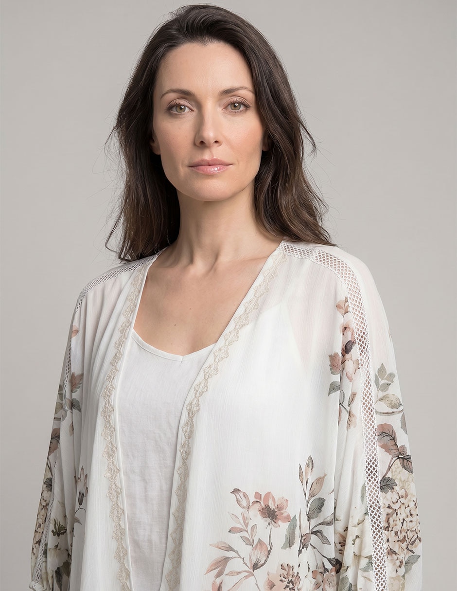 KIMONO PL4612604 SINTÉTIC, BLANCO 3