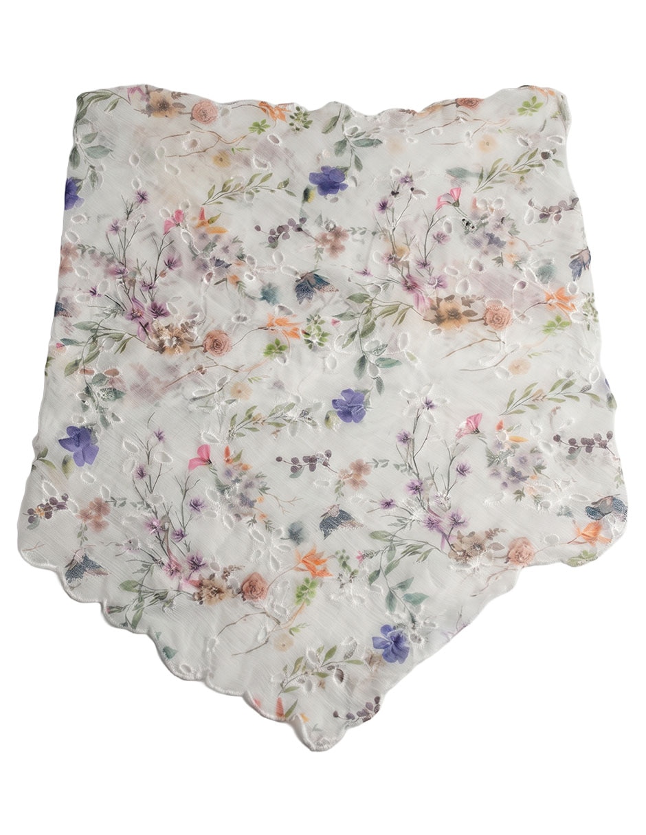 Mascada con estampado floral para mujer