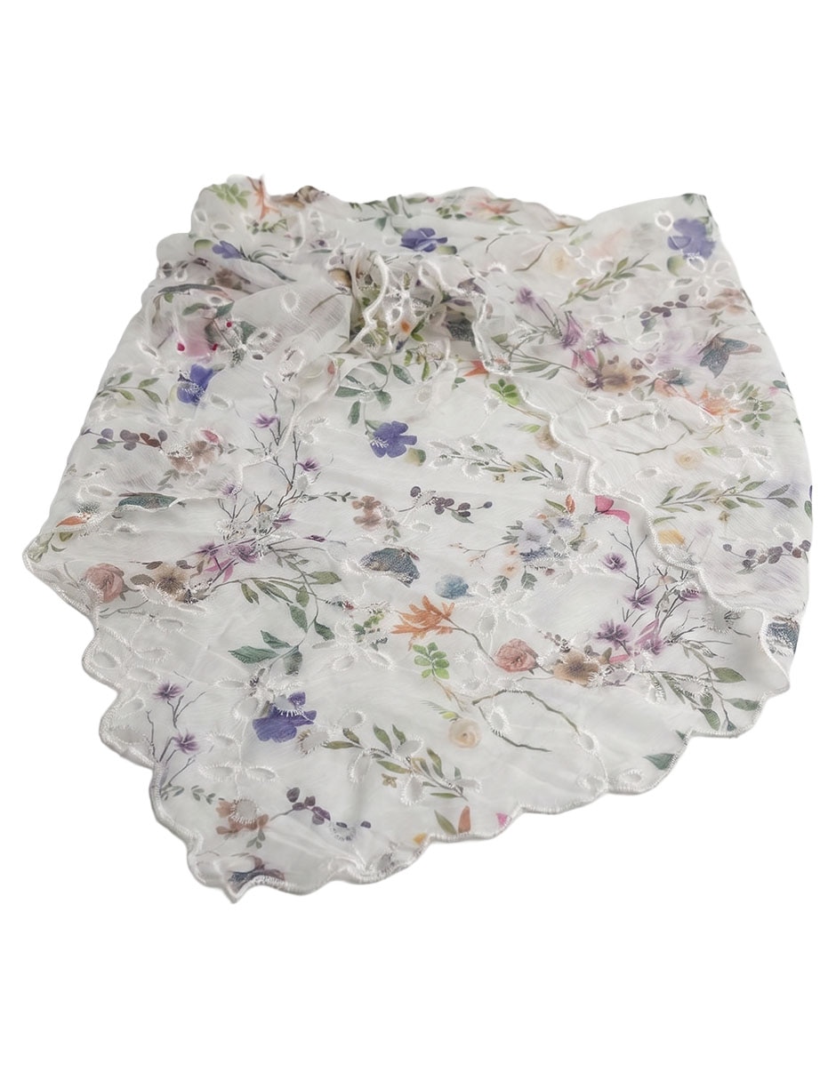 Mascada con estampado floral para mujer 3