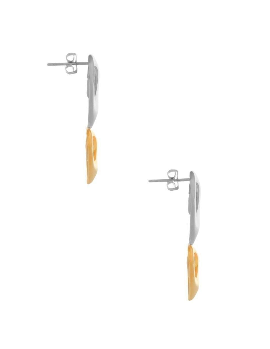 Aretes de corazón con acabado brillante 3