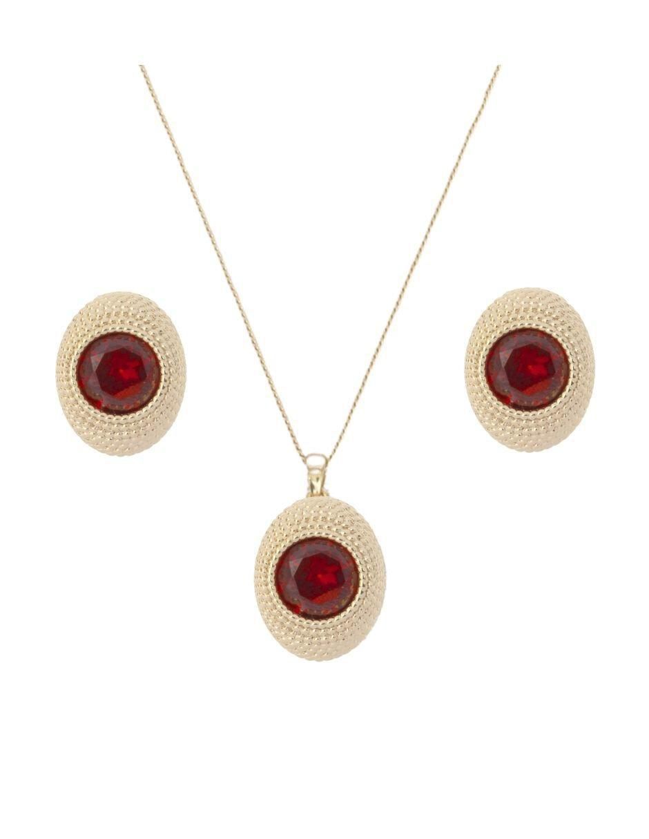 Aretes y collar circular Moda 1