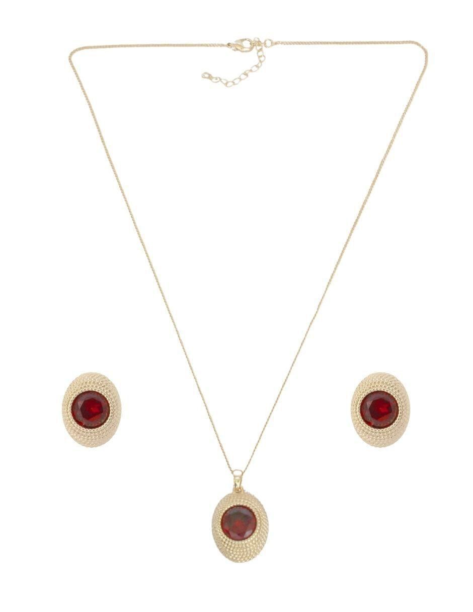 Aretes y collar circular Moda 2