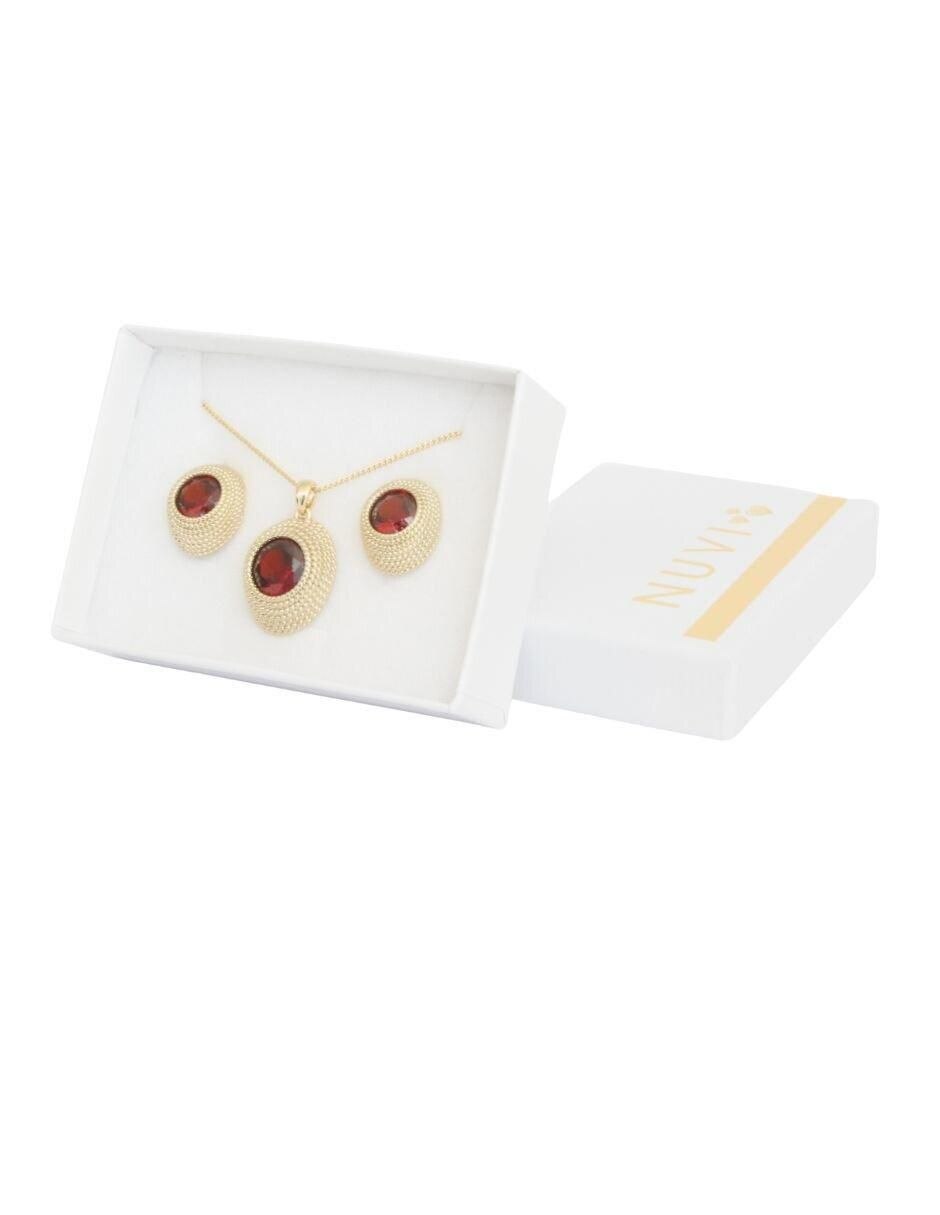 Aretes y collar circular Moda 3