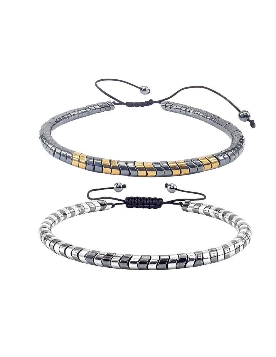 Set de brazalete con hematita Set de brazalete con hematita