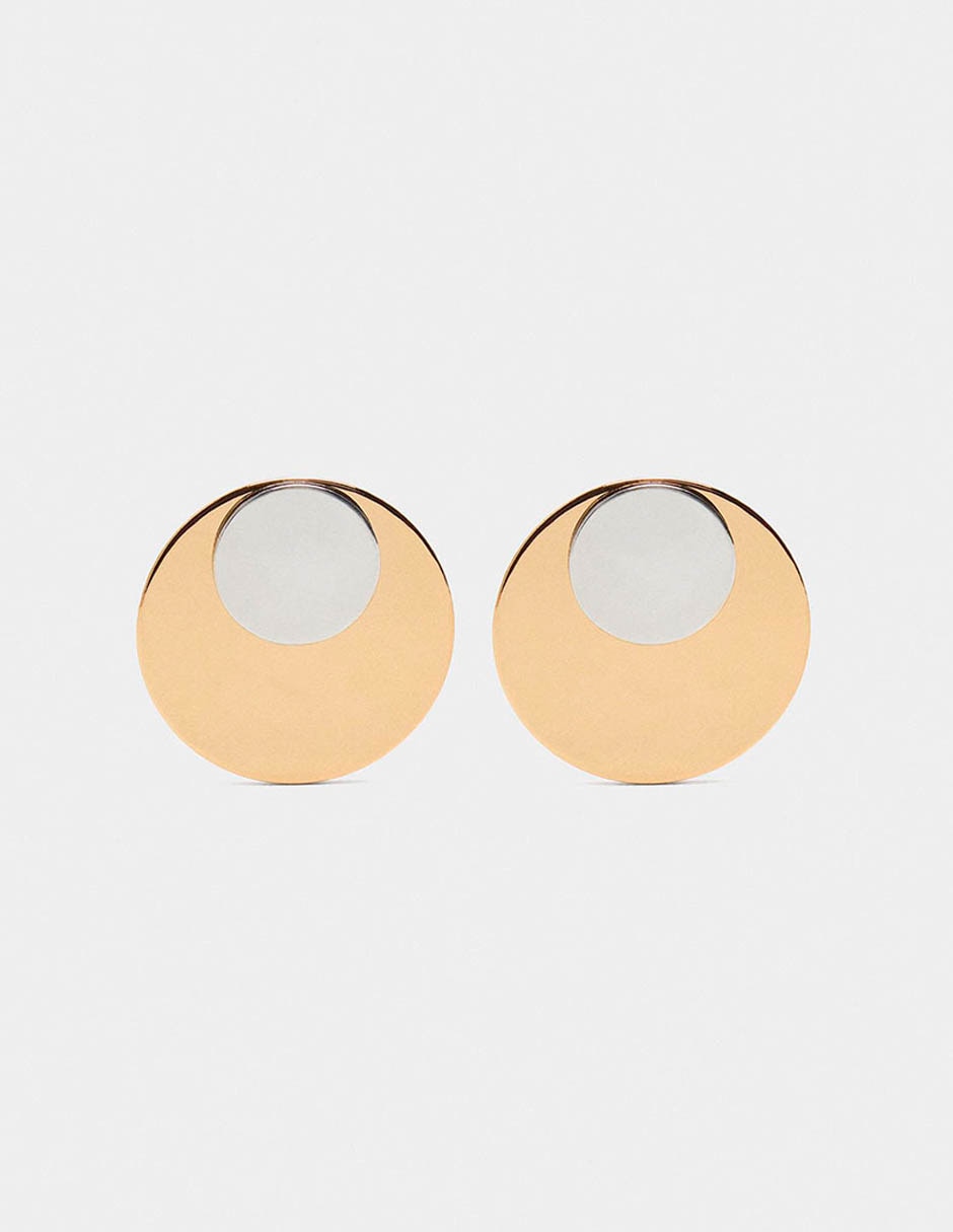 Aretes cortos Silver Not So Basic con acabado brillante