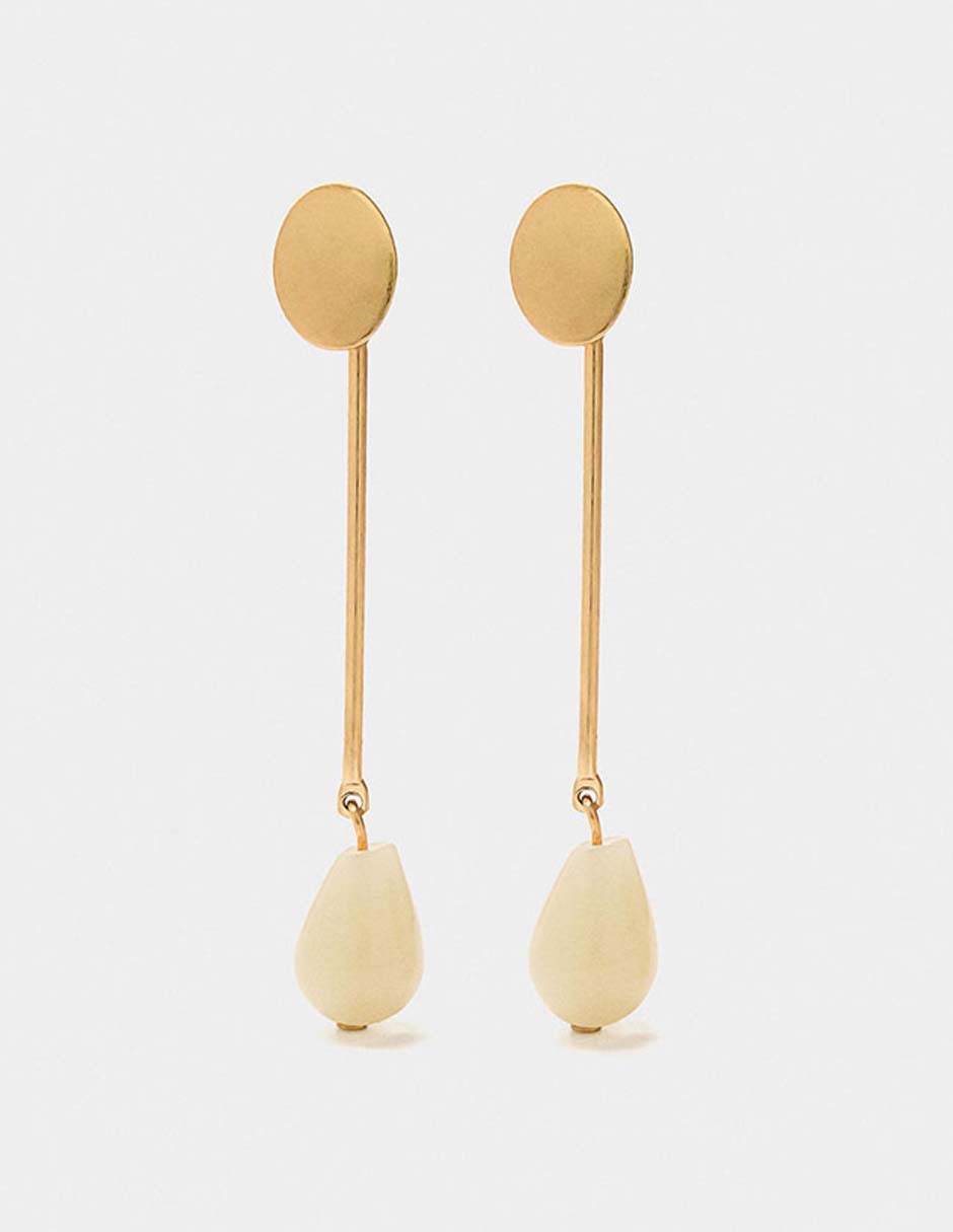 Pendientes largos con acabado pulido Pendientes largos con acabado pulido