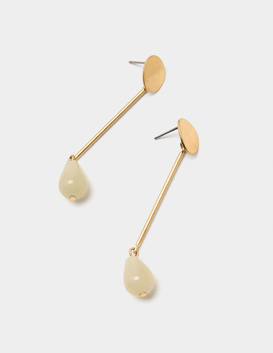 Pendientes largos con acabado pulido 2