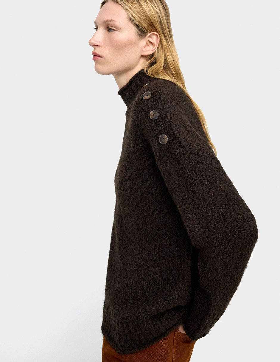 Suéter cuello alto para mujer