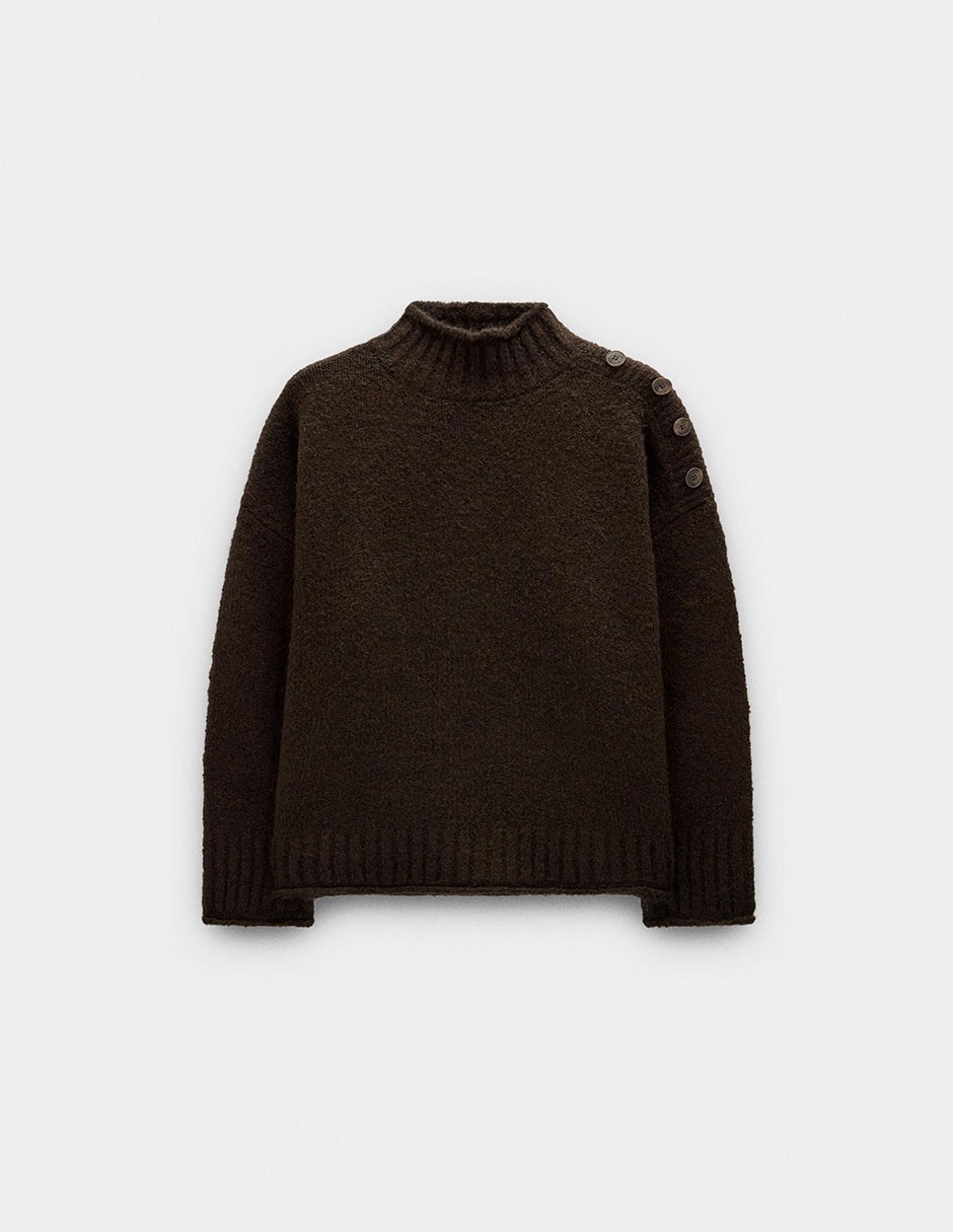 Suéter cuello alto para mujer