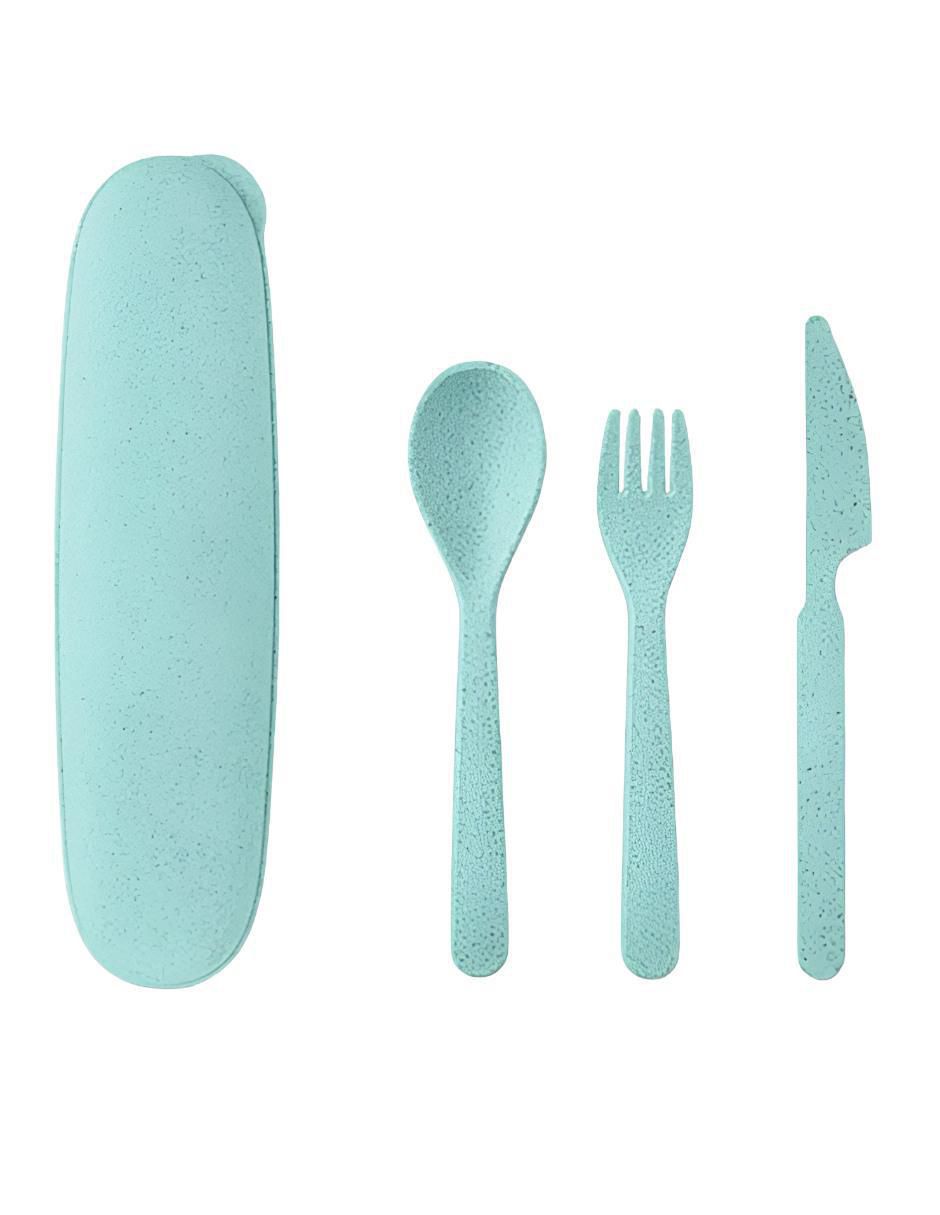 Set de cubiertos portátil de fibra 3 piezas