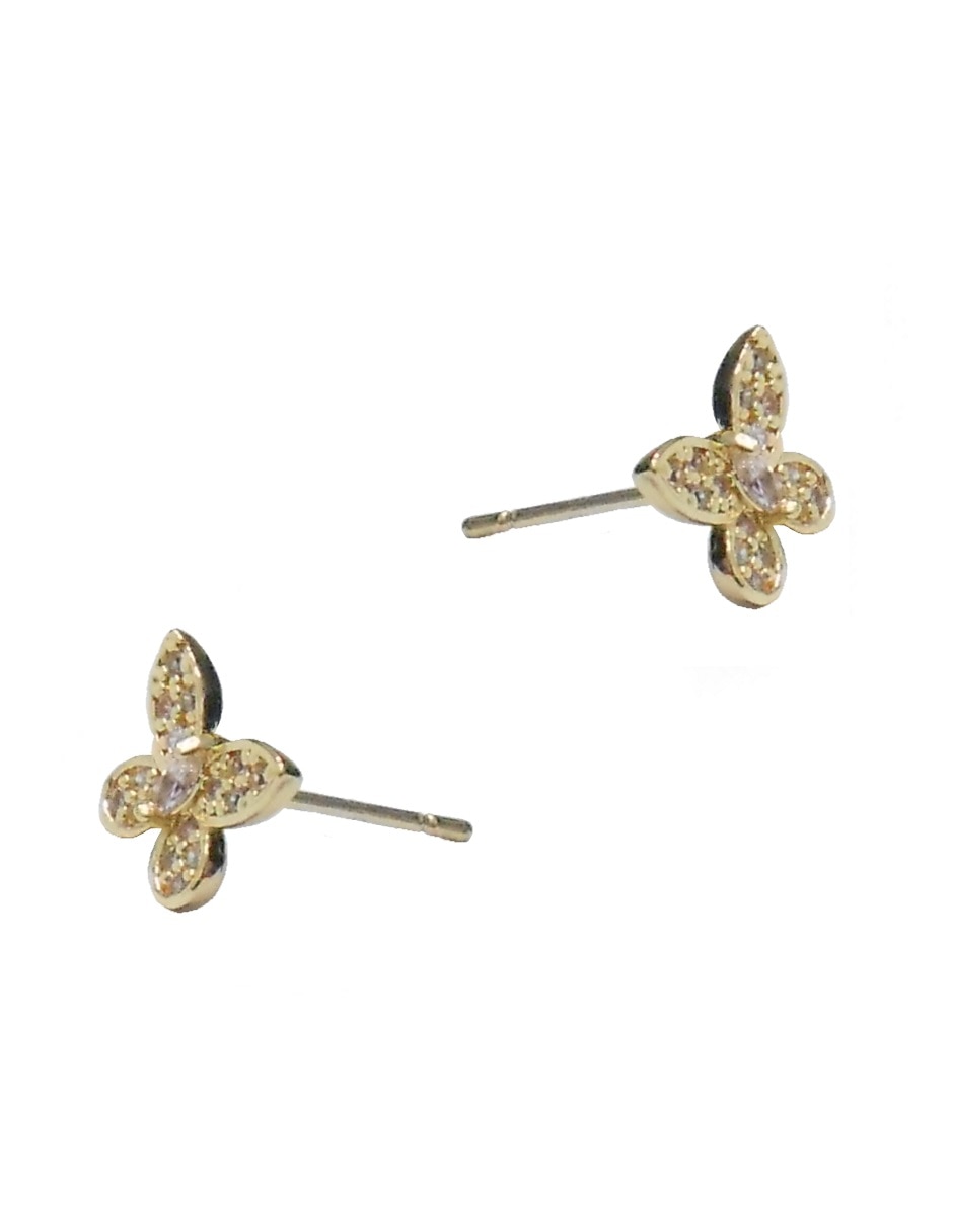 Aretes y collar de mariposa zirconia 4