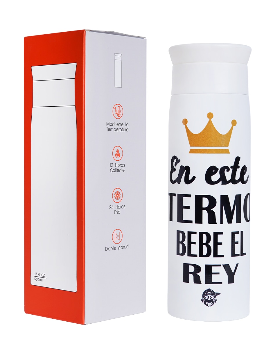 Termo de acero inoxidable con tapa rosca 2