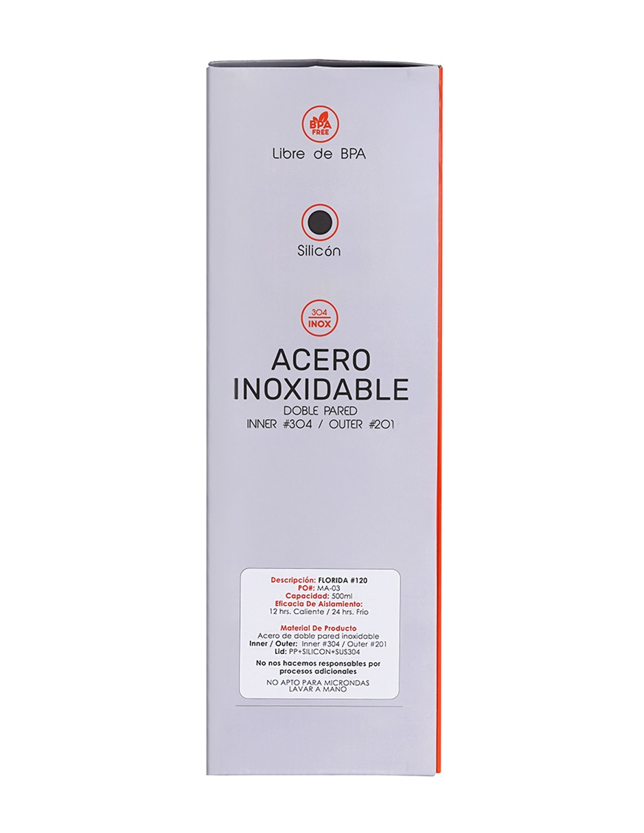 Termo de acero inoxidable con tapa rosca 5