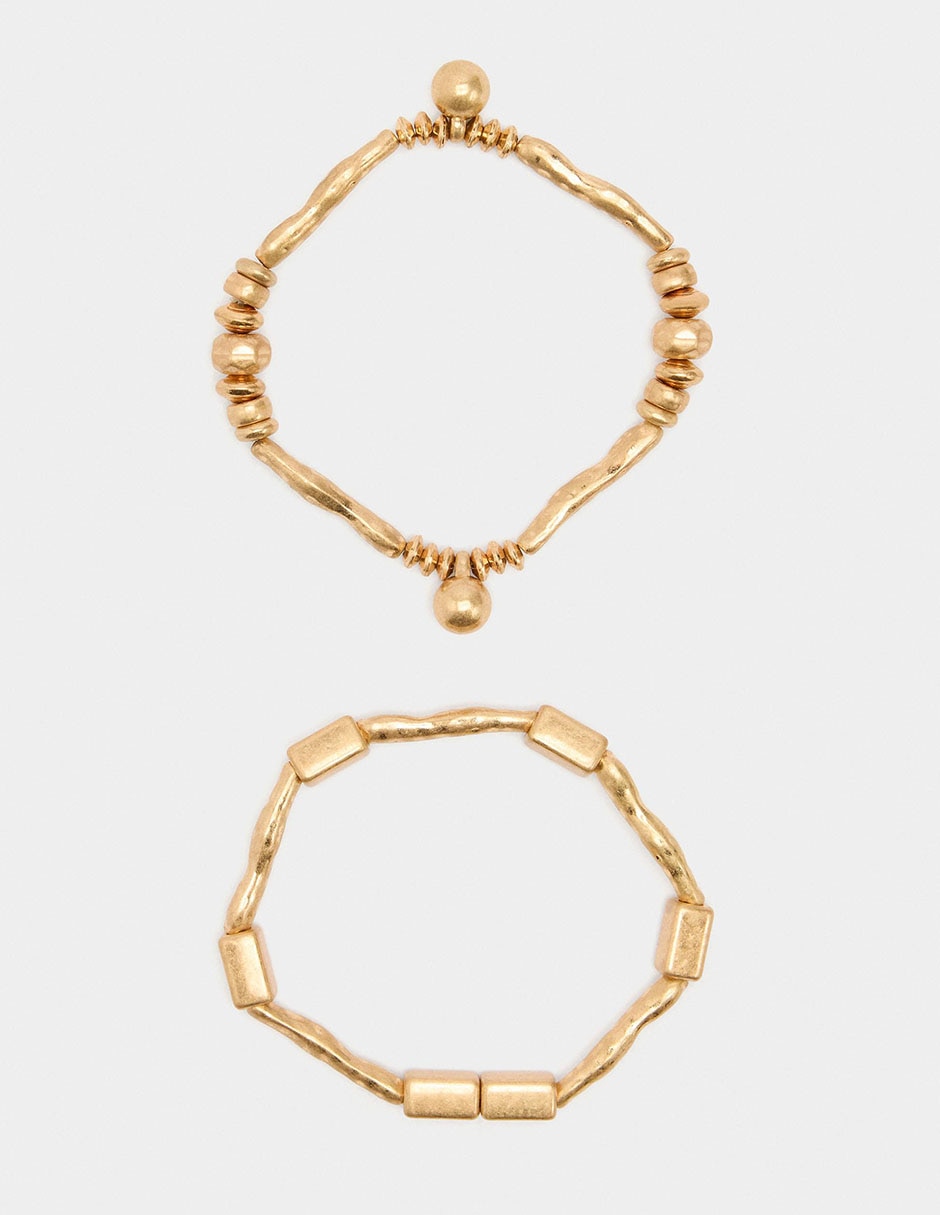 Set pulsera Golden Basics acabado brillante