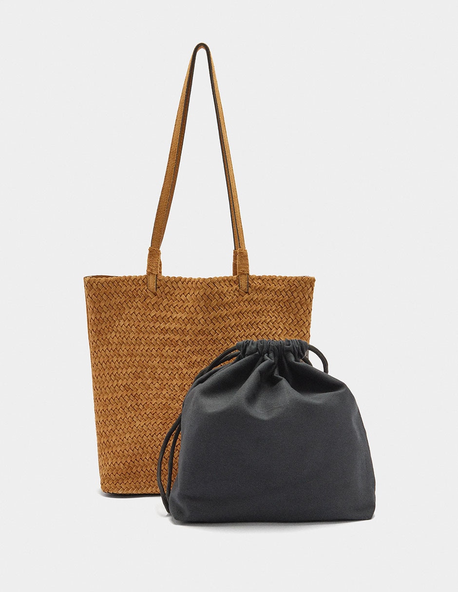 Bolsa shopper de piel para mujer 5