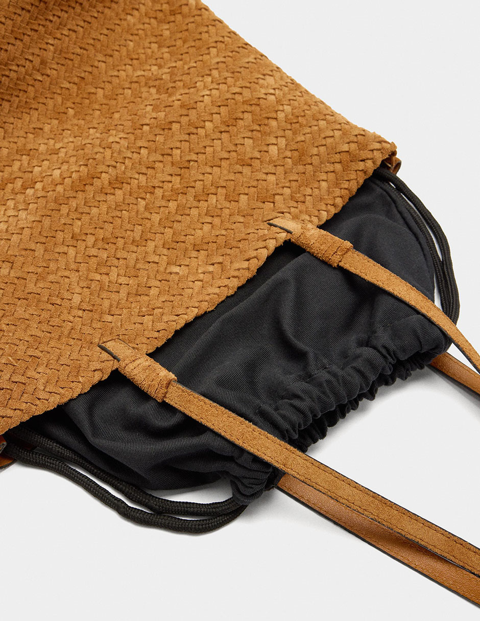 Bolsa shopper de piel para mujer 7