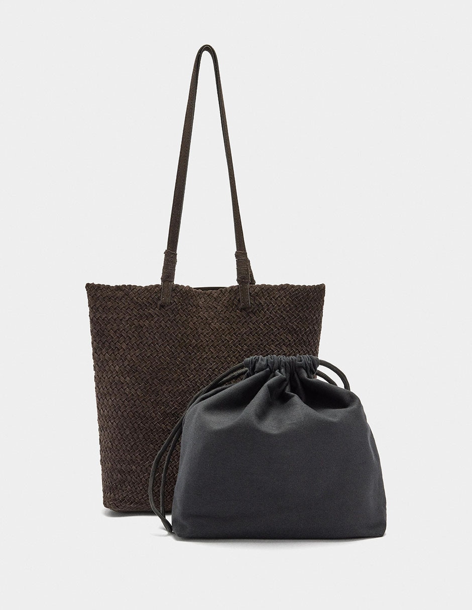 Bolsa shopper de piel para mujer