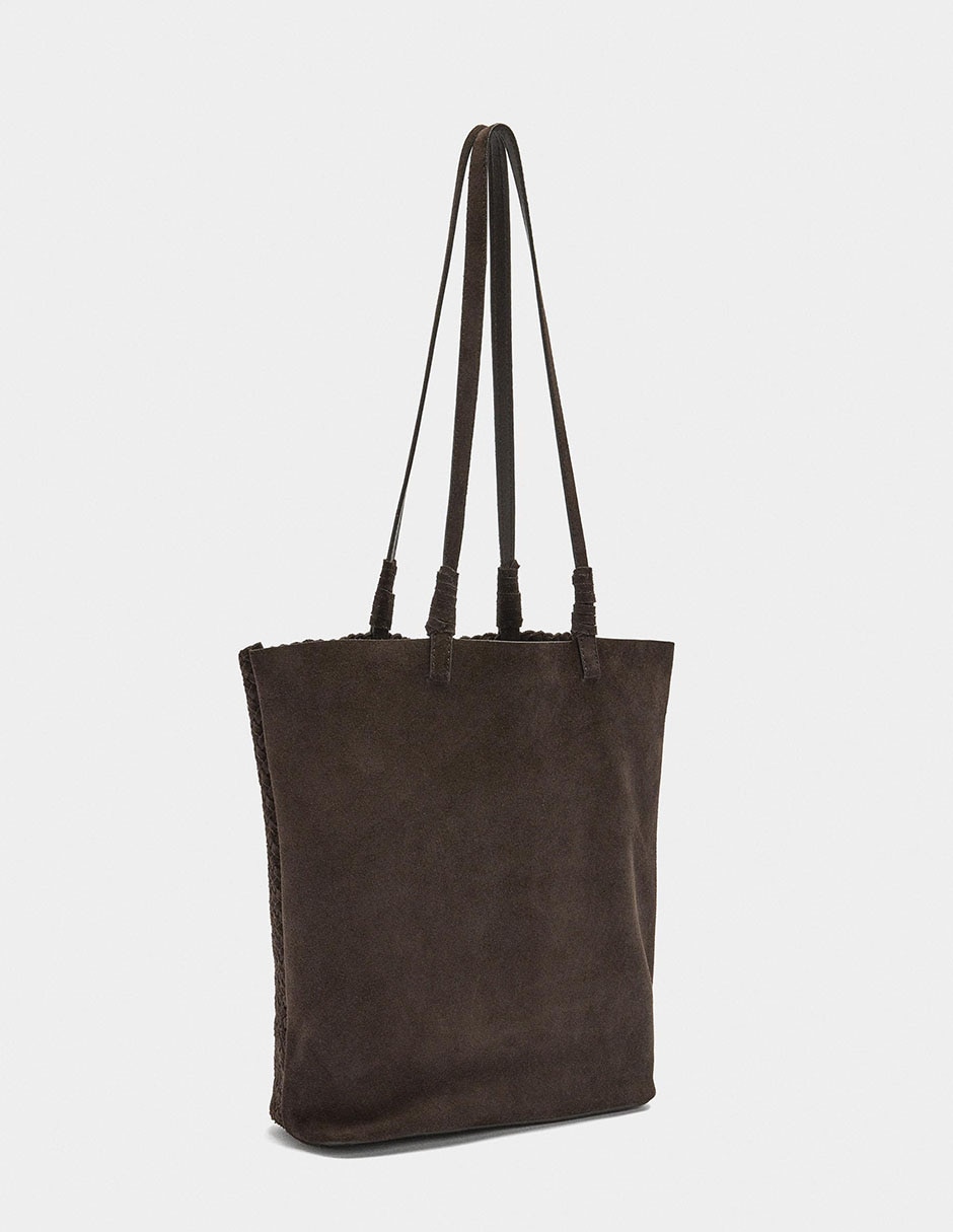 Bolsa shopper de piel para mujer